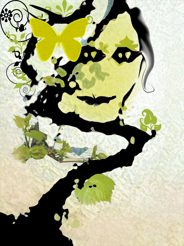 Creation of girl in wine tree: Step 4